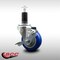 Service Caster 3.5'' SS Blue Poly Swivel 1-1/4'' Expanding Stem Caster with Brake SCC-SSEX20S3514-PPUB-BLUE-TLB-114 - alternate 2